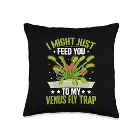 Venus Fly Trap Plants Liver Terrarium Food Venus Fly Trap Throw Pillow