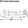 Connex DYB2206021 75 x 200 mm Blue Zinc Plated Lock