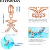 GLOWDAS Zodiac Charms Fit European Charm Bracelet - Rose Gold