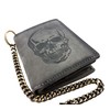 Jockey Club Biker Wallet with Chain, Natural Hunter Skin Leather