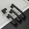 Asidrama 6 Pack 5 Inch(128mm) Matte Black Kitchen Cabinet Handles,