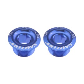 Create idea 2Pcs Blue Mountain Bike Bottom Bracket Cap Crankset Crank Arm Fixing Screws CNC Aluminum Alloy Compatible with Shimano HollowTech II Deore XT SLX Saint & Zee (Mtb)