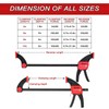 XINQIAO Bar Clamps for Woodworking 6 Inch (2) Wood Clamps