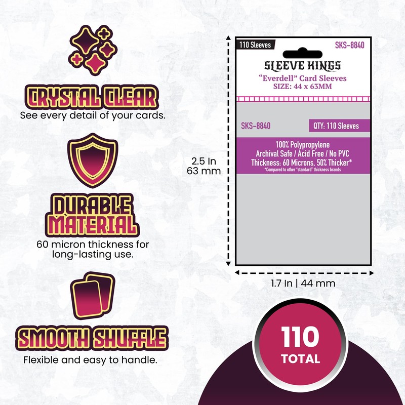 Sleeve Kings Everdell Mini Compatible Card Sleeves – 110 Pack,