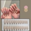 Nail Tip, Long, 24 Pieces, Nail Tip, Glitter Stone, Cute