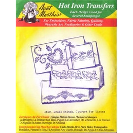 Cross Stitch, Cutwork for Linens Aunt Martha's Hot Iron Embroidery Transfer