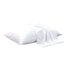 evoLive 100% Bamboo Rayon Material Cooling Breathable Standard/Queen Pillowcases Pillow Cover 20x30 inches Set of 2 with Envelope Closure (White, 20”X30“ Standard)