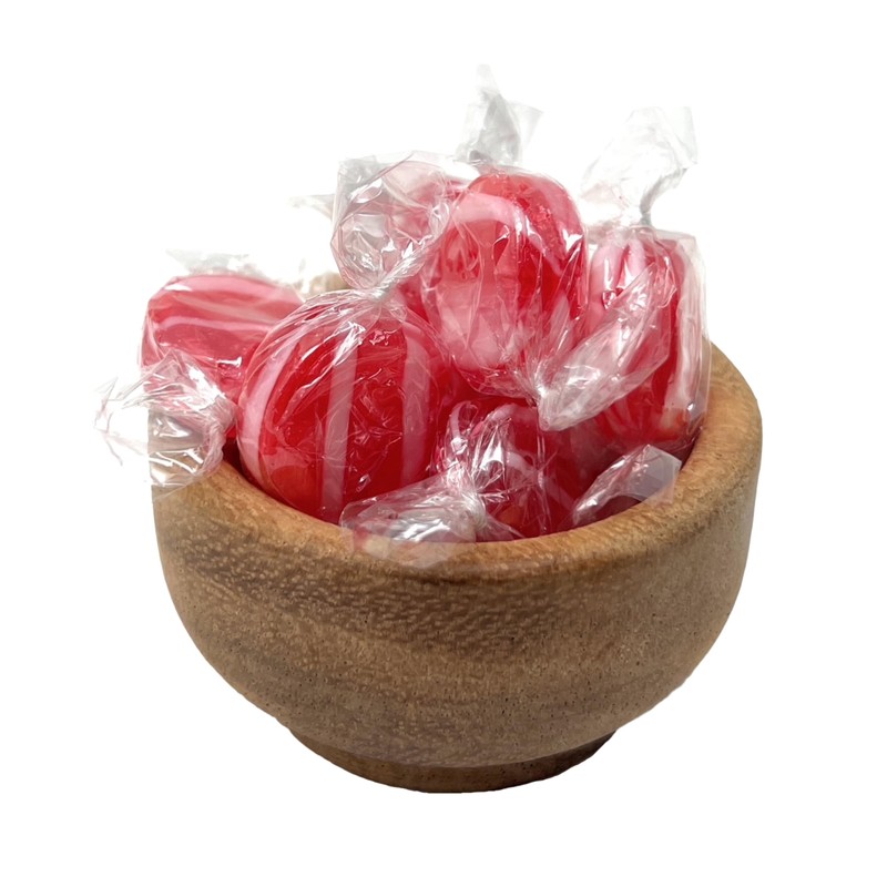 YANKEETRADERS Cinnamon Hard Candy Discs, Red and White Striped, 3
