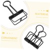 Hohopeti 10pcs Metal Binder Clips Paper Clamps for Office Document