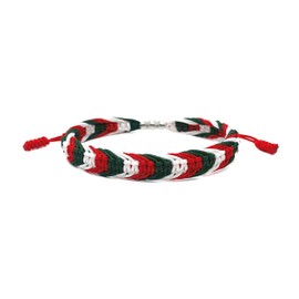 LAMIBEE Mexico Flag Bracelet, Mexican Country Proudly Bracelet, Mexican Wrist Bracelet, Surfer String Bracelet Men Women, Braided Bracelets for Camping, Fishing, Military Gear Army Gifts (Mexico Flag)