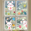Happy Bunnies Easter Glass Window Clings Wall Decals Stickers Egg