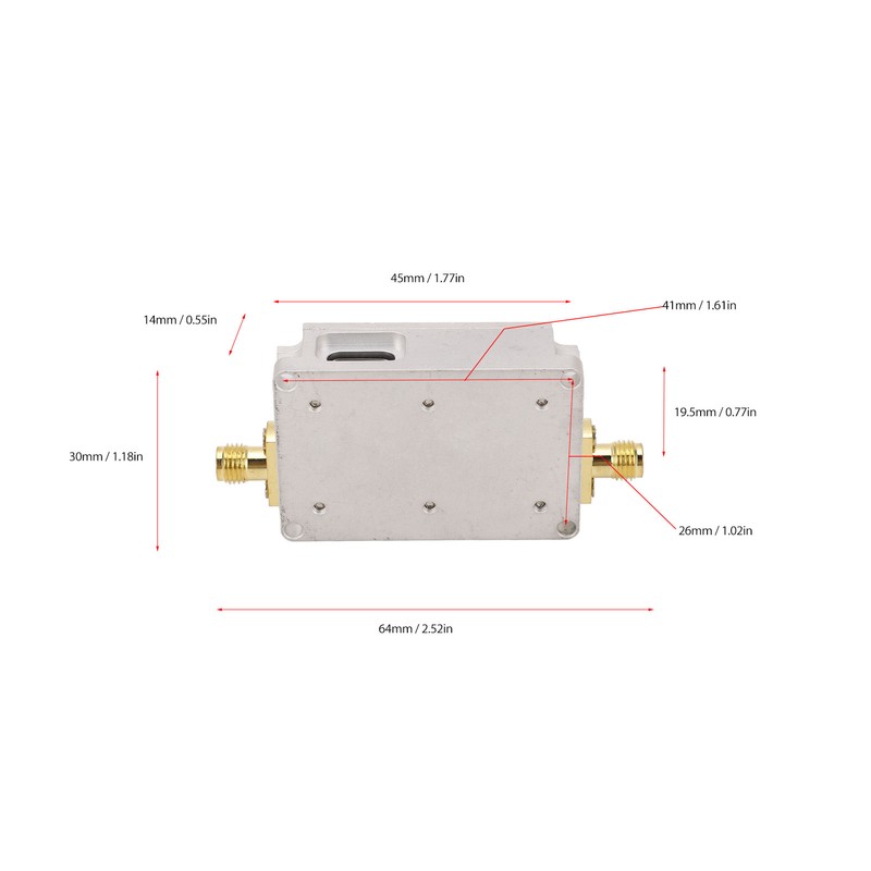 Low Noise Amplifier 40DB Gain 10M To 6GHz Precise Transmission