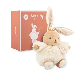 Kaloo - Musical Comforter Rabbit Cream 17 cm - Ultra Soft and Fluffy Plush Toy for Babies - Tender Companion from Birth - Ideal Size for Small Hands - Gift for Birth - K214021