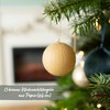13 Brown Papier-Mâché Christmas Baubles Set 2