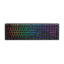 Ducky One 3 Black 100% Mechanical Keyboard: Quack Mechanics Dampening, Hot-Swappable Cherry Speed Silver Switches, High-Density PBT Doubleshot Keycaps, RGB, US, Black