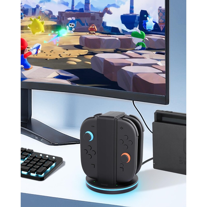 Controller Charger Compatible with Switch 2, Charging Station for JoyCon