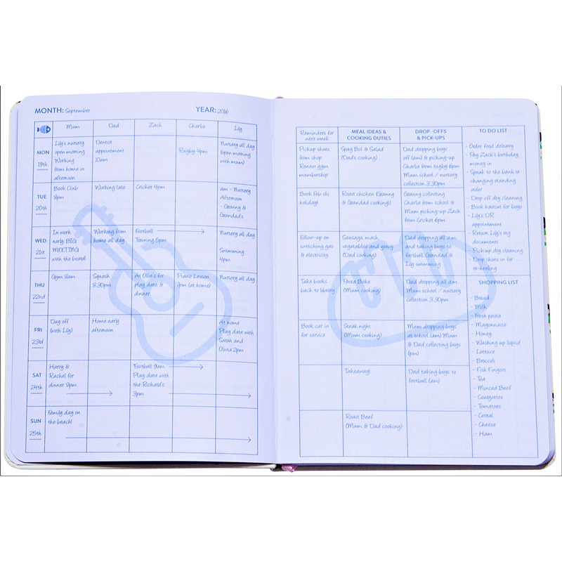 tiddler Family Tracker | Luxury Family & Household Weekly Organiser/Diary