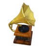 Alnicov Miniature Gramophone Mini Phonograph Model for Dollhouse Fine Craftsmanship