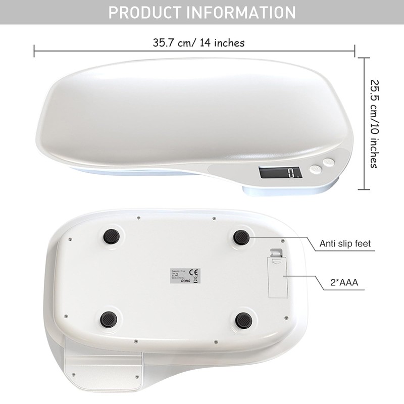 Multi-Function Digital Pet Scale for Small Animals Rabbit Hamsters Parrot,Large