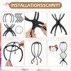 Lvefyti Pack of 2 50 cm High Wig Stands, Adjustable