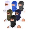 Syhood 6 Máscaras de Esquí Pasamontañas de Protección UV (Negro,