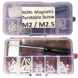 73 Piece Assortment Non-Magnetic Nylon Round Head Bolts Nuts Washers Assortment with Screwdriver and Storage Box - M2 M2.5 (6mm-20mm) for Most