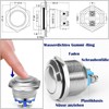 Push Button 16 mm Momentary Push Button Waterproof 12 V,