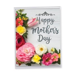 NobleWorks - Big Mother's Day Card with Envelope (8.5 x 11 Inch) - Flowers, Loving Appreciation for Mom - Mother's Day Blooms J3524MDG