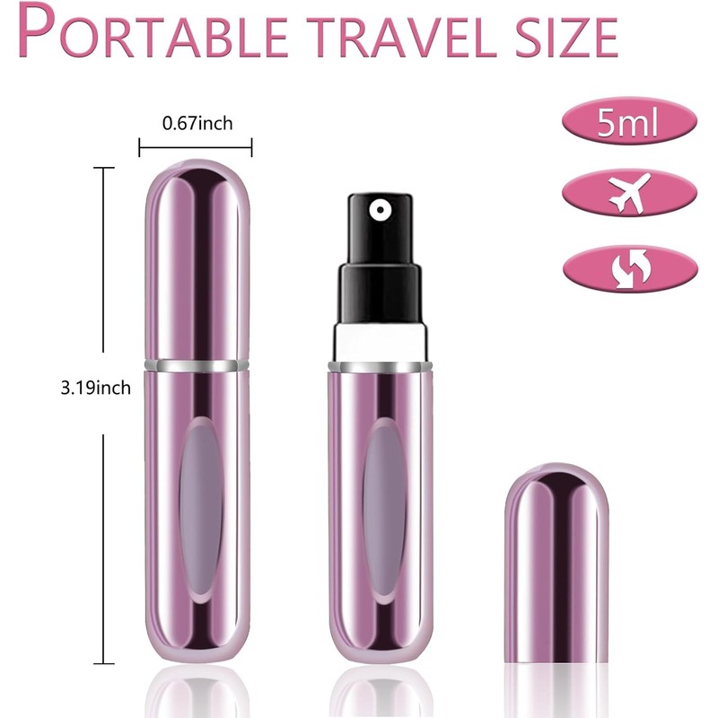 Portable Mini Refillable Perfume Atomizer Bottle, Travel Size Refillable Perfume