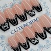 Lace drop handmade nail tips. Pedi tips - Oval XL