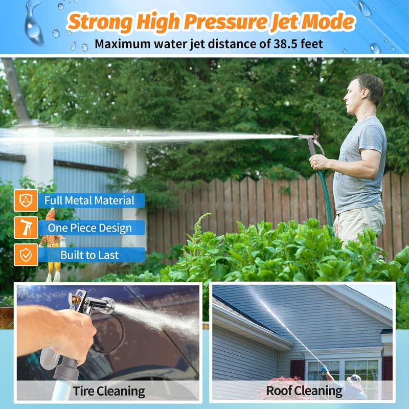 AUTOMAN AUTOMAN Full Size Garden Hose Nozzle 2 Pack, High