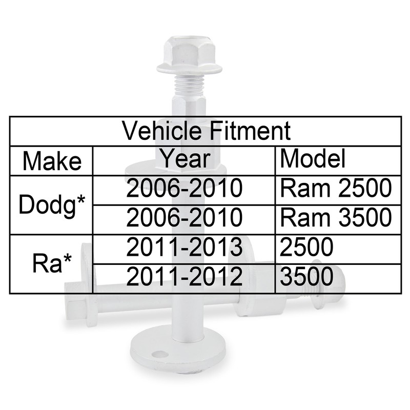 Suspenix Front Alignment Camber Caster Bolt Kits, Lower Control Arm