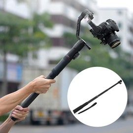 Extension Rod for Stabilizer, 11.8-37.4in 4 Sections Telescopic Tripod Stabilizer Extension Rod, Lightweight Aluminum Alloy Stabilizer Extension Rod Pole with 1/4 Inch Screw