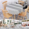 SUCHDECO Linen Tablecloth Round 140 cm Washable Cotton Tablecloth Wrinkle-Free