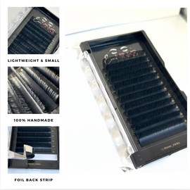 EVERMINKS Cashmere Volume Lash Extensions CC 0.05 Thickness (13-19mm), Black Velvet Eyelash Trays, Lash Tech Supplies (CC 0.05, 16 MM)