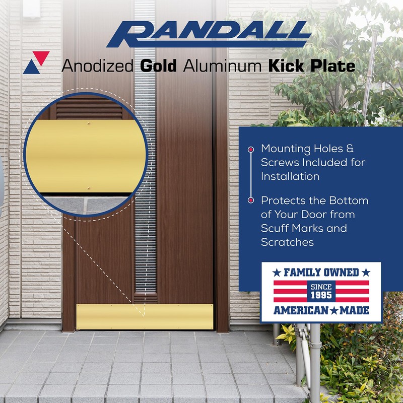 6" X 34" Brass Plated Kickplate