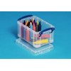 Really Useful Plastic Storage Box 0.7 Litre Clear (Pack of