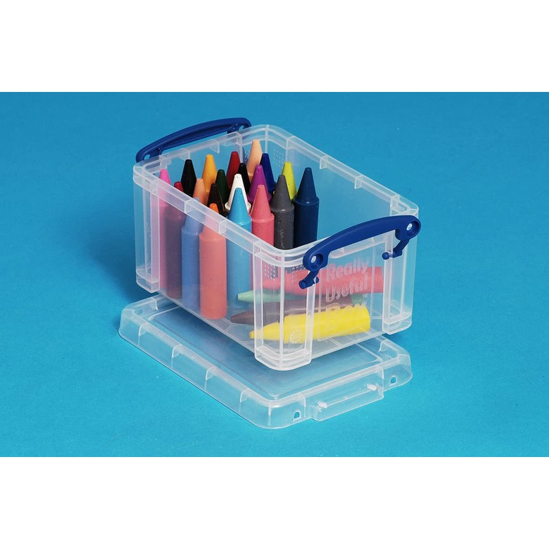 Really Useful Plastic Storage Box 0.7 Litre Clear (Pack of