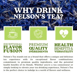 Nelson's Tea Cornflower Petals - Dried Blue Cornflower (Centaurea Cyanus) for Tea Blends, Latte, Smoothie, & Bath Salts (2 oz.)