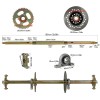 Unbranded 32" Go Kart Rear Axle Kit 428 Chain Sprocket