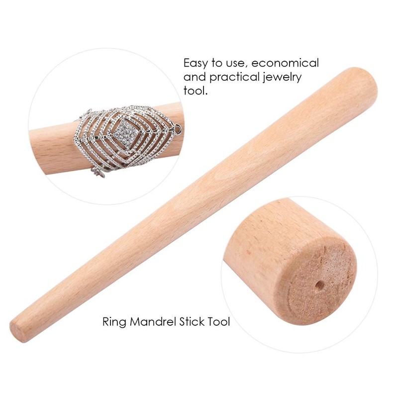 Brrnoo Mandril de Anillo de Madera, Mandril de Anillo, para