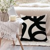 Abstract Modern Black and Beige Pillow Covers 18x18, Boho Home