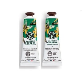 Yves Rocher, Duo de Cremas para Manos Hidratante, Vainilla, Manos Secas y Suaves, 30 ml, Mini Cremas, de Bolsillo y Viaje, Paquete de 2 Cremas (Vainilla)