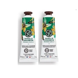 Yves Rocher, Duo de Cremas para Manos Hidratante, Vainilla, Manos Secas y Suaves, 30 ml, Mini Cremas, de Bolsillo y Viaje, Paquete de 2 Cremas (Vainilla)