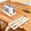 Pot and Pan Organizer Under Cabinet, Expandable Pan Organizer, White
