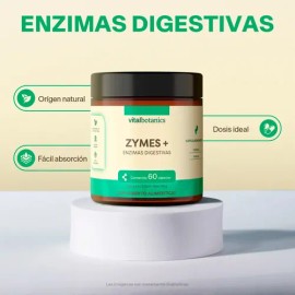 Enzimas Digestivas Con Papaya C/ 60 Caps | Vitalbotanics Sabor Sin sabor