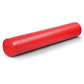 Yes4All Premium Medium Density Round PE Foam Roller for Physical Therapy - 24 inch (Red)
