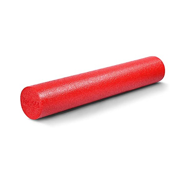 Yes4All Premium Medium Density Round PE Foam Roller for Physical Therapy - 24 inch (Red)