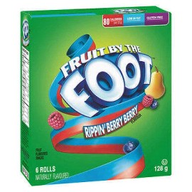 General Mills Betty Crocker Fruit by The Foot Rippin Berry Berry, 6 Count, 128g/4.5oz