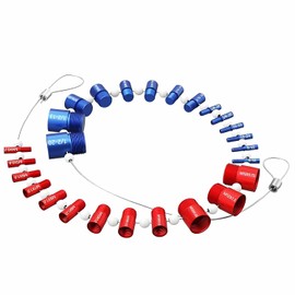 VOBOR Screw & Nut Thread Tester, 26 Pieces Internal/Male Thread Measuring Tool for Inch & Metric Sizes, 14 Imperial + 12 Metric Threads, Precise Inspection Tool